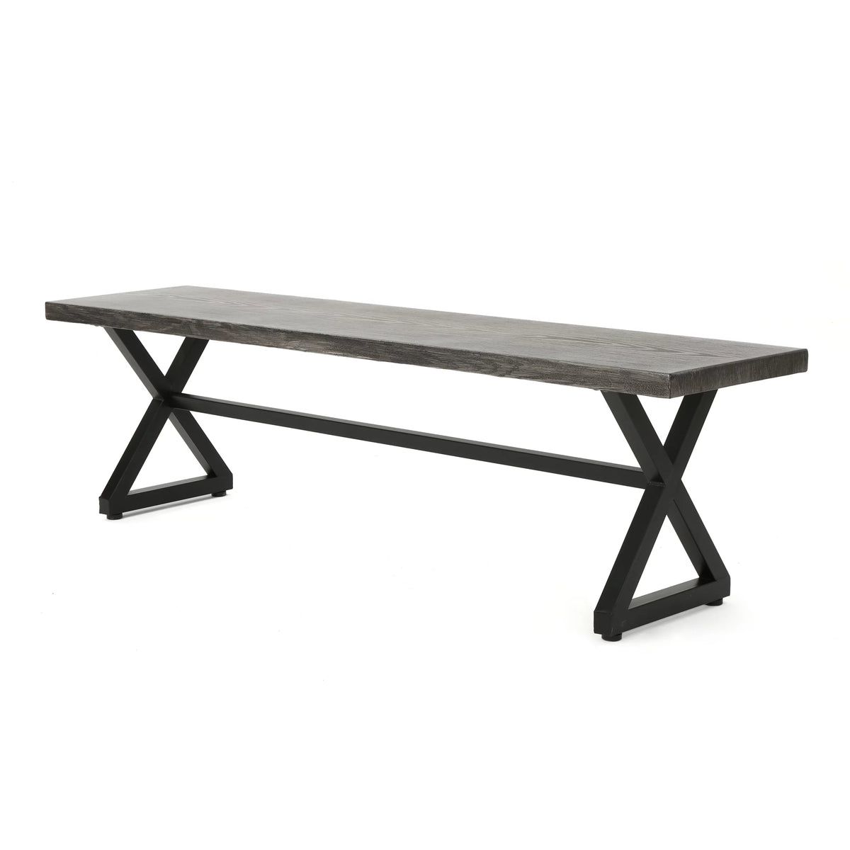 Aluminum Dining Bench with Steel Frame G557