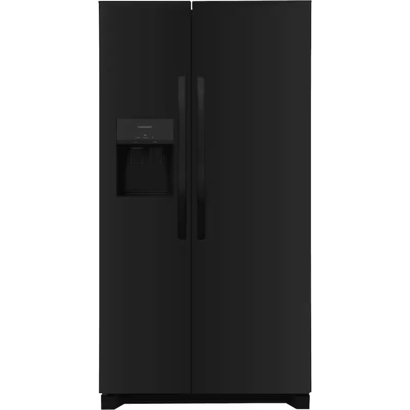 36 in. 25.6 cu. ft. Black Side by Side Refrigerator Q960