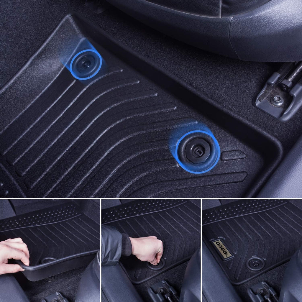 Black Floor Mats Liners F447