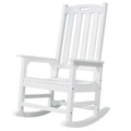 White Poly Lumber Rocking Chair with High Back O859