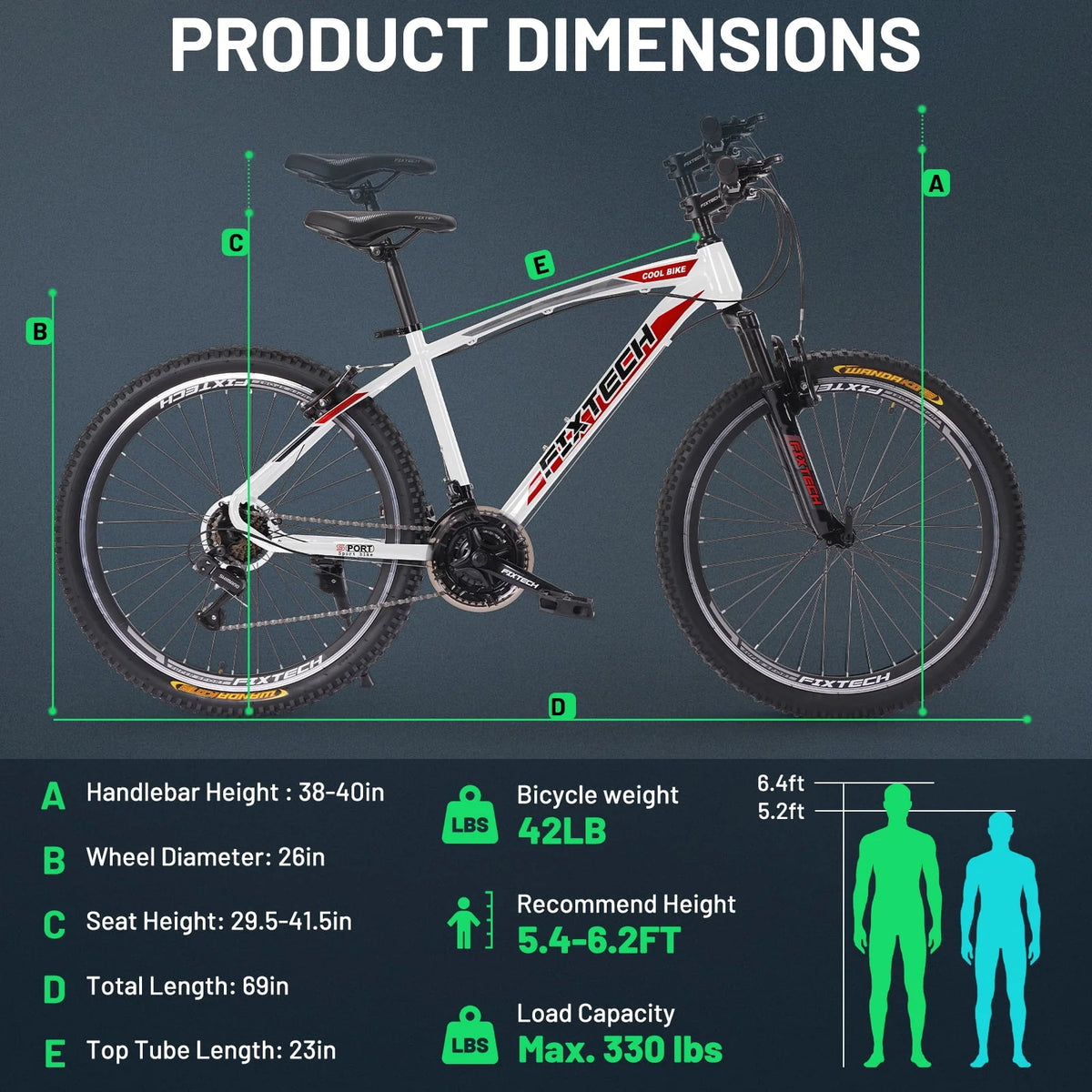 White 21 Speed Mountain Bike V291520