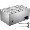 110V 6-Pan Stainless Steel Commercial Food Warmer B13519