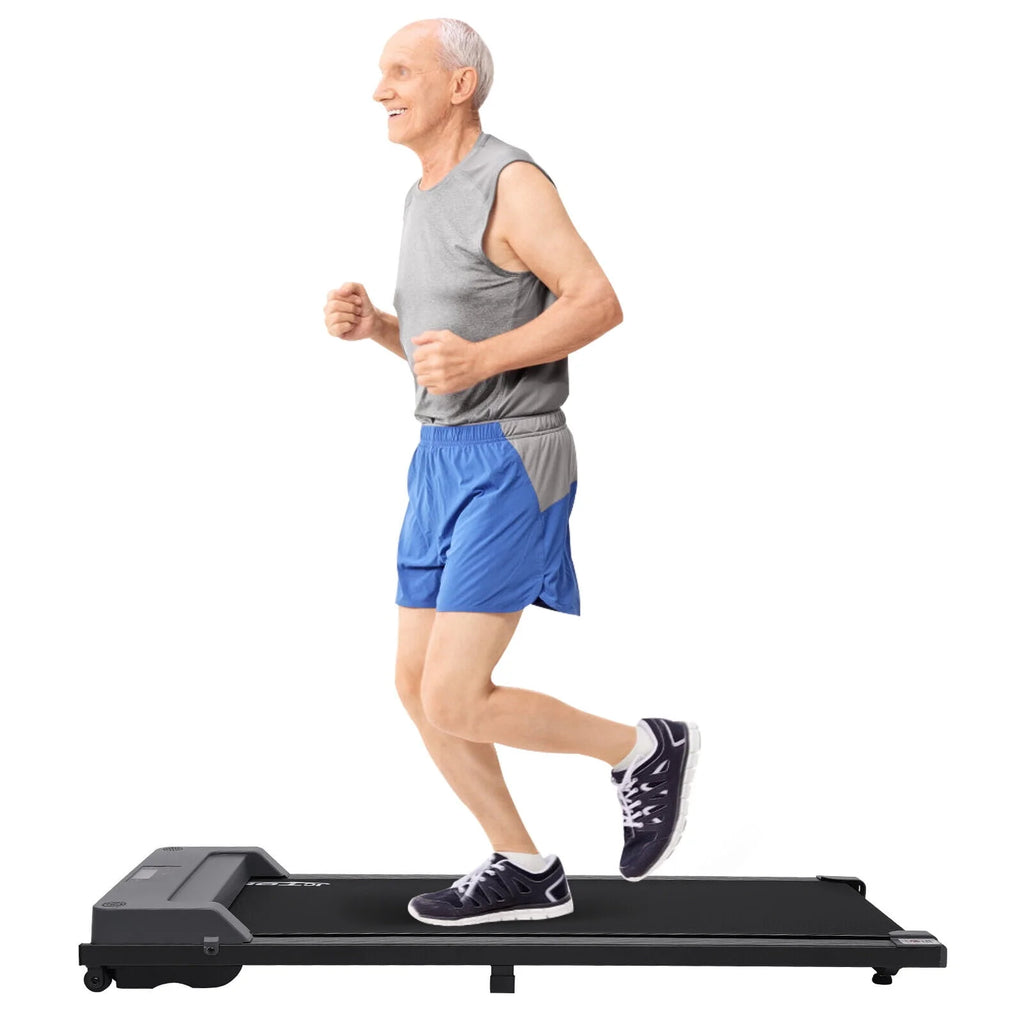 Portable Under Desk Treadmill with Remote Control and LED Display Pink A1053