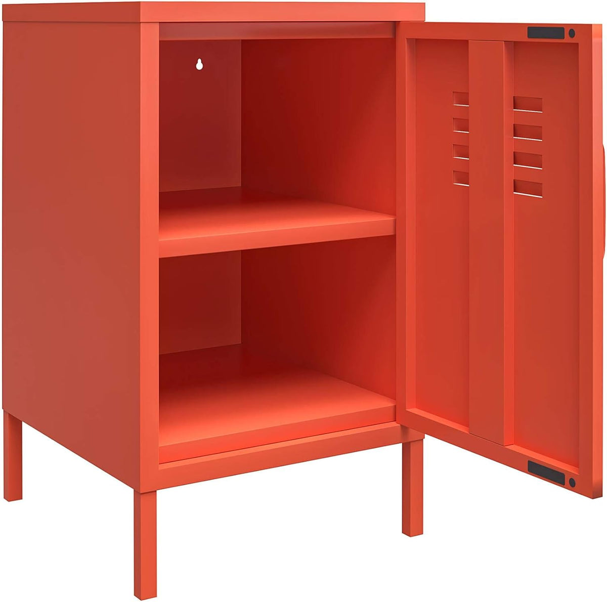 Orange Metal Locker End Table K1637