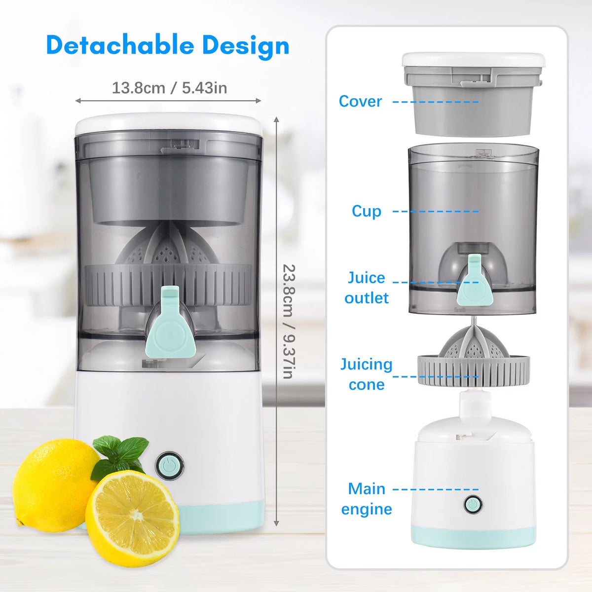 Electric Orange Juice Squeezer Portable Citrus Juicer P497597