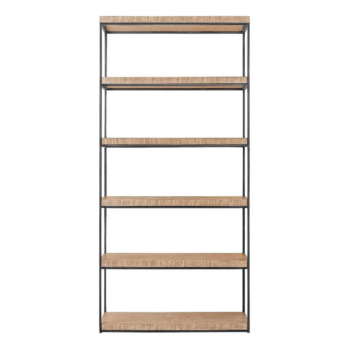 Modern Farmhouse Etagere in Tan Natural Oak P47778