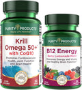 Krill Oil CoQ10 Vitamin D B12 Supplement I2375