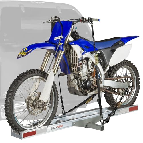 Lightweight Aluminum Motorcycle Hitch Carrier with Loading Ramp L884849