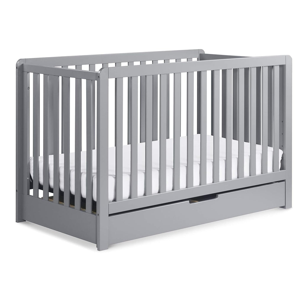 Grey 4-in-1 Convertible Crib with Trundle Drawer O4244
