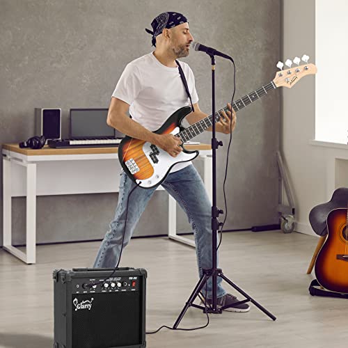 Full Size 4 String Electric Bass Guitar with 20W AMP and Accessories J569