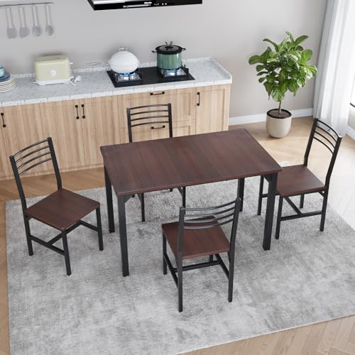 Extendable 5-Piece Dining Table Set with 4 Chairs Q801894