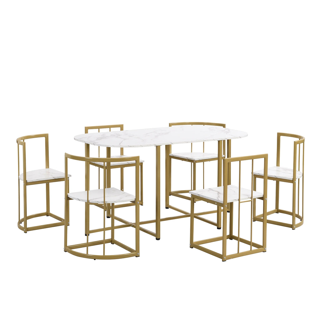 7 Piece Dining Table and Chairs Set Z20048