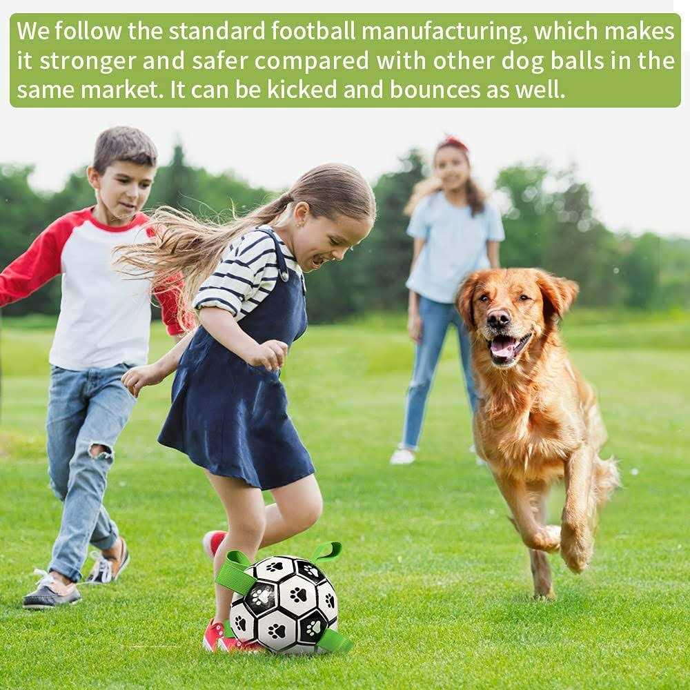 Dog Toys Soccer Ball with Straps Interactive Dog Toys W257