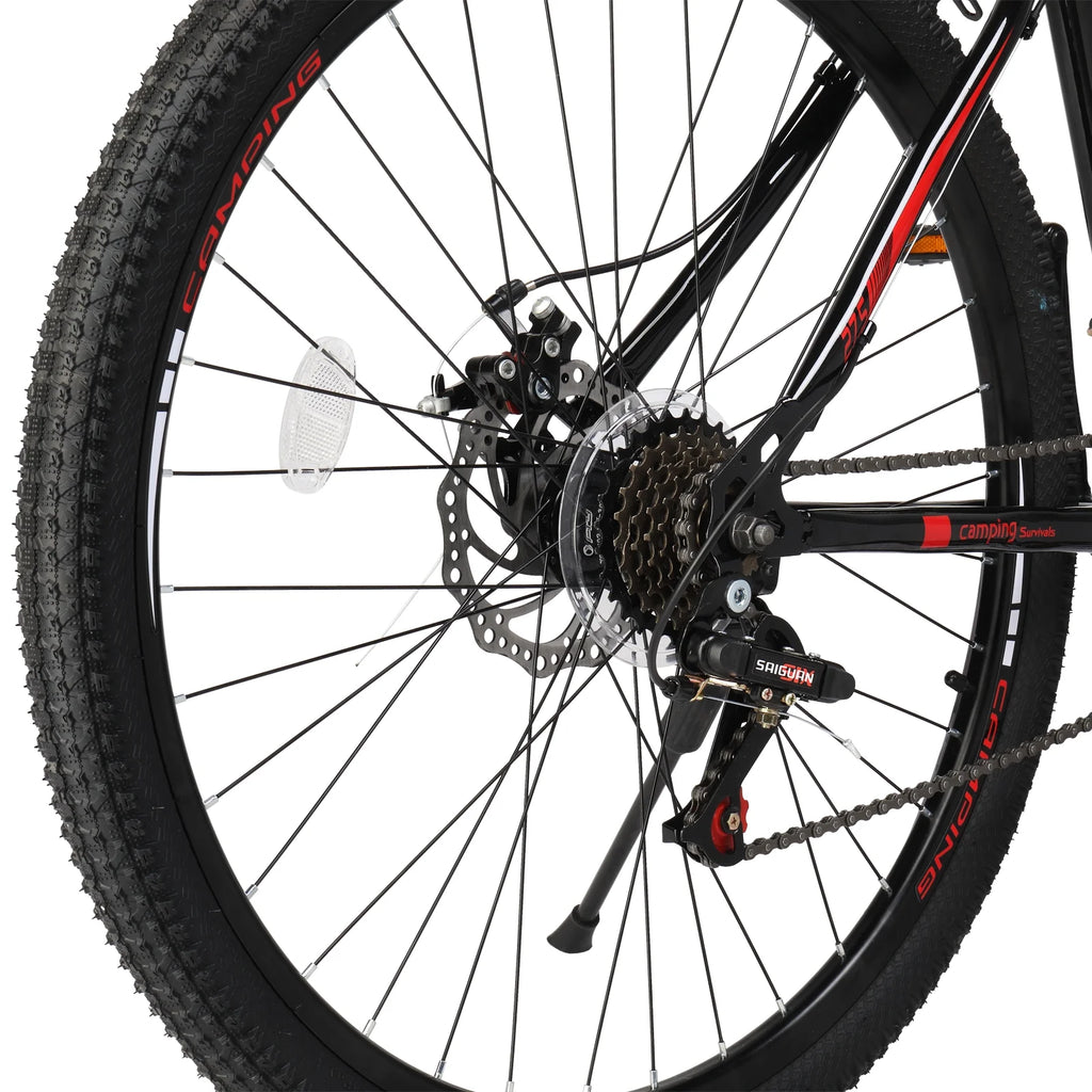 27.5in 21 Speed Mountain Bike with Disc Brakes & Suspension, Black X325156