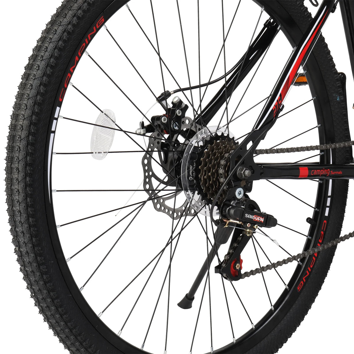 27.5in 21 Speed Mountain Bike with Disc Brakes & Suspension, Black X325156
