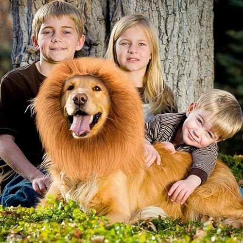 Adjustable Dog Lion Mane Costume X4313