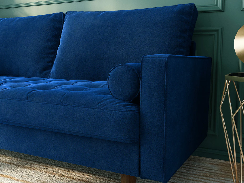 Blue Sleeper Sofa Sectional Couch E9581