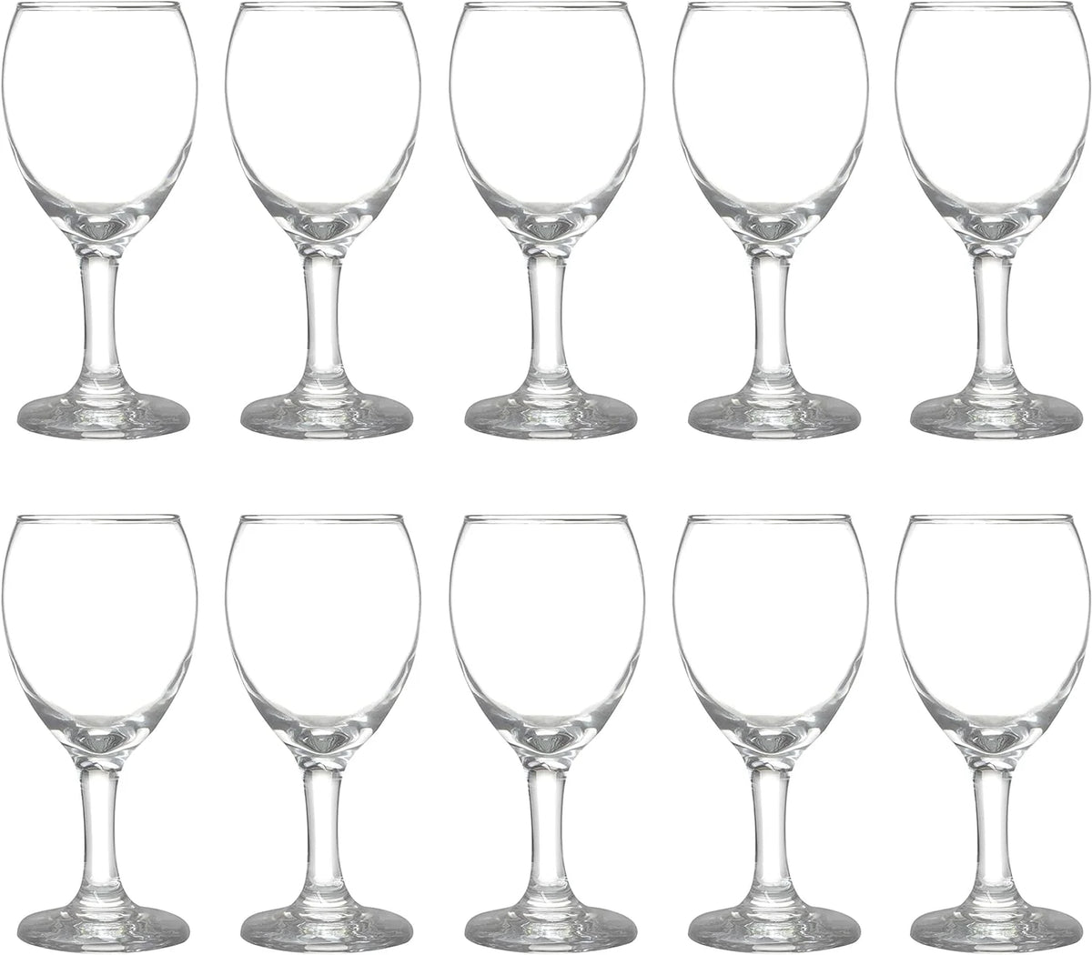 Clear 8.5 Oz Wine Glasses Set J1291
