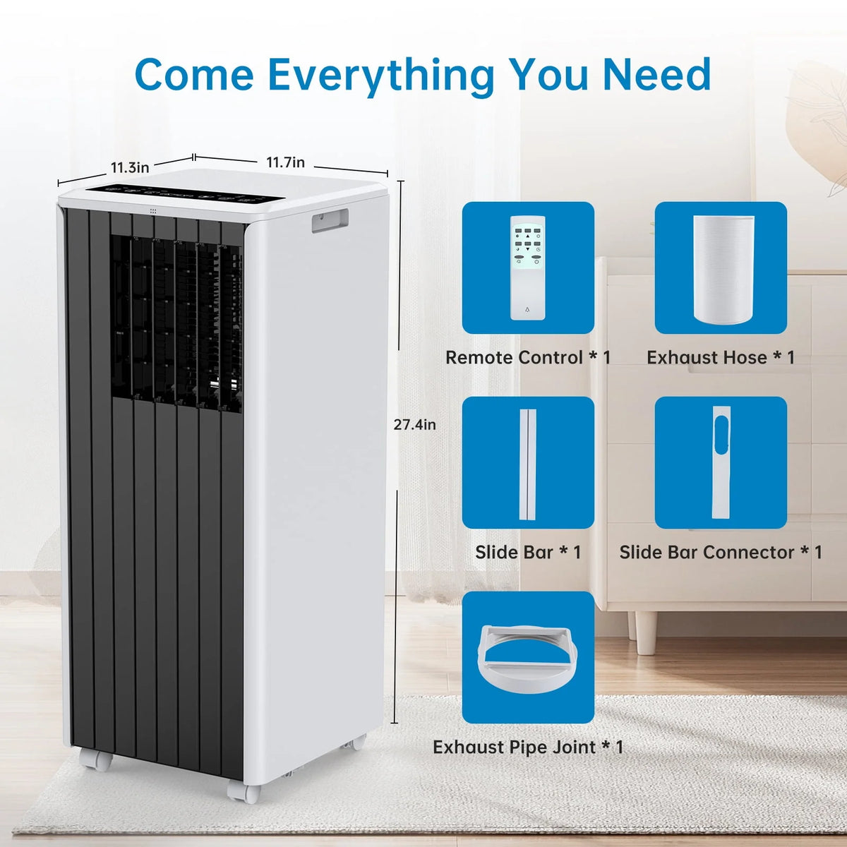 8000 BTU Portable Upright Air Conditioner F69854