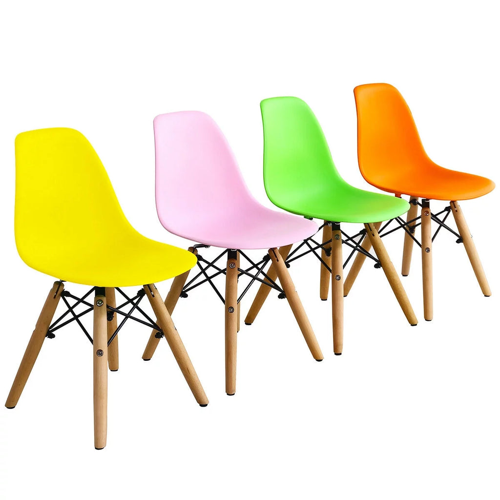 5 PC Kids Round Table Chair Set with 4 Armless Chairs A472
