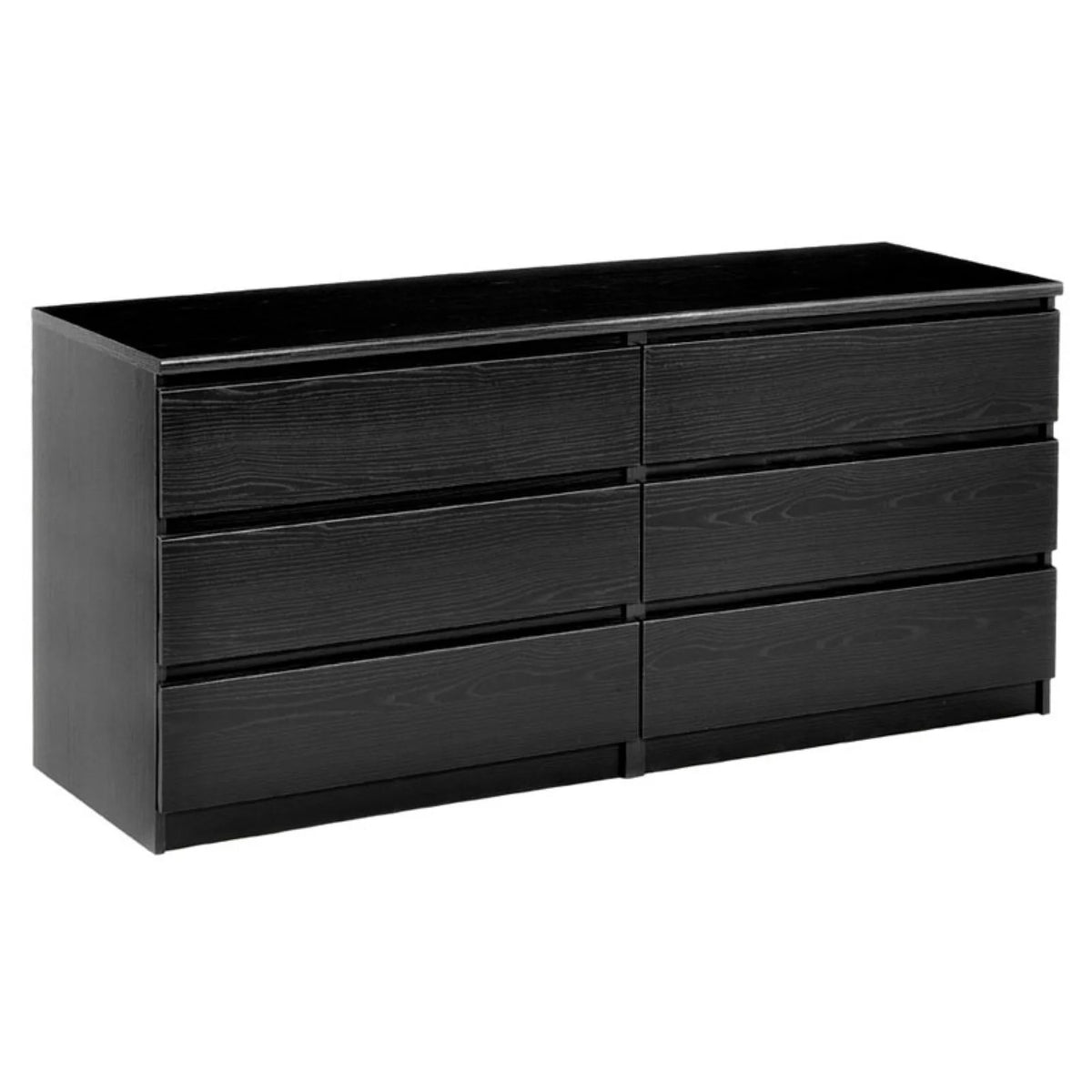 White High Gloss 6 Drawer Engineered Wood Dresser H4761