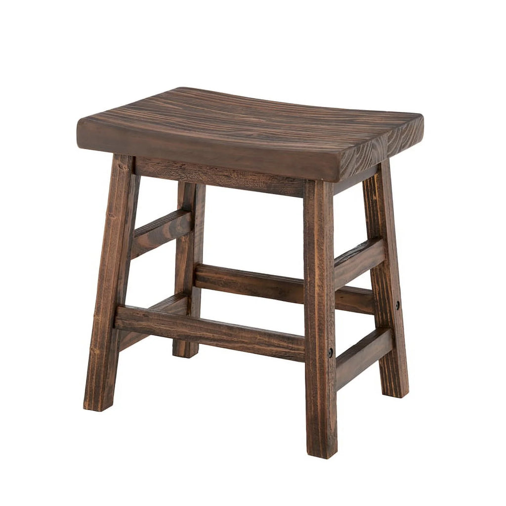Brown Reclaimed Wood Barstool Set of 3 A1998