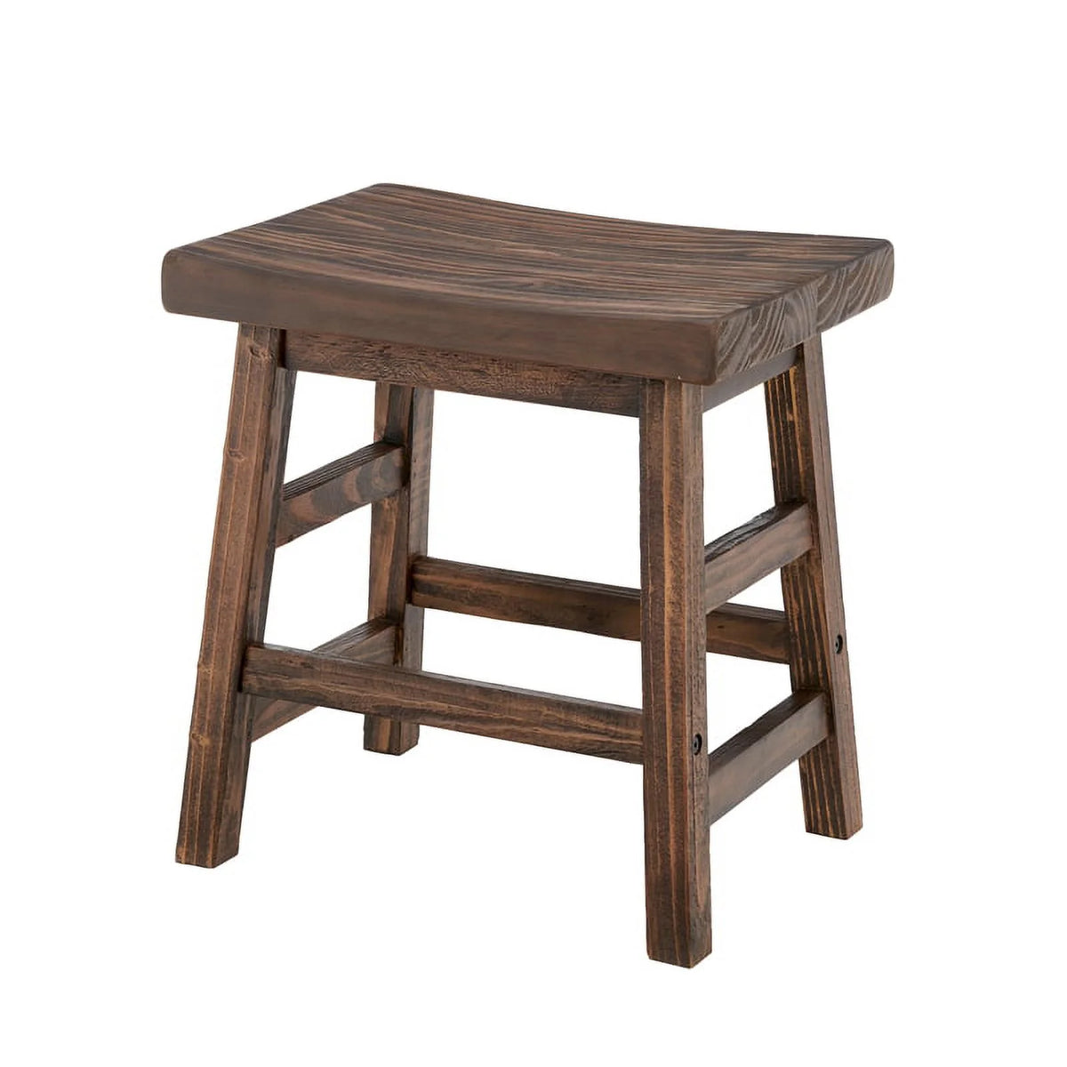 Brown Reclaimed Wood Barstool Set of 3 A1998