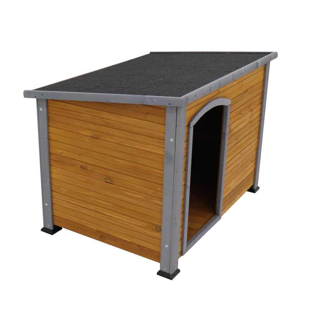 Large Brown Wooden Dog House U1454
