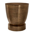 Antique Copper Metal Accent Table M29474