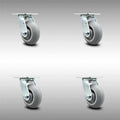 Thermoplastic Rubber Swivel Caster Set of 4 V6024