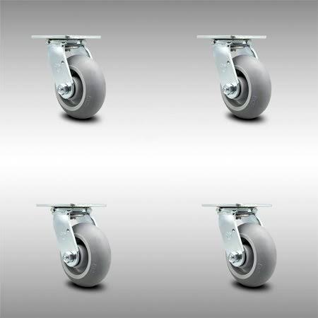 Thermoplastic Rubber Swivel Caster Set of 4 V6024