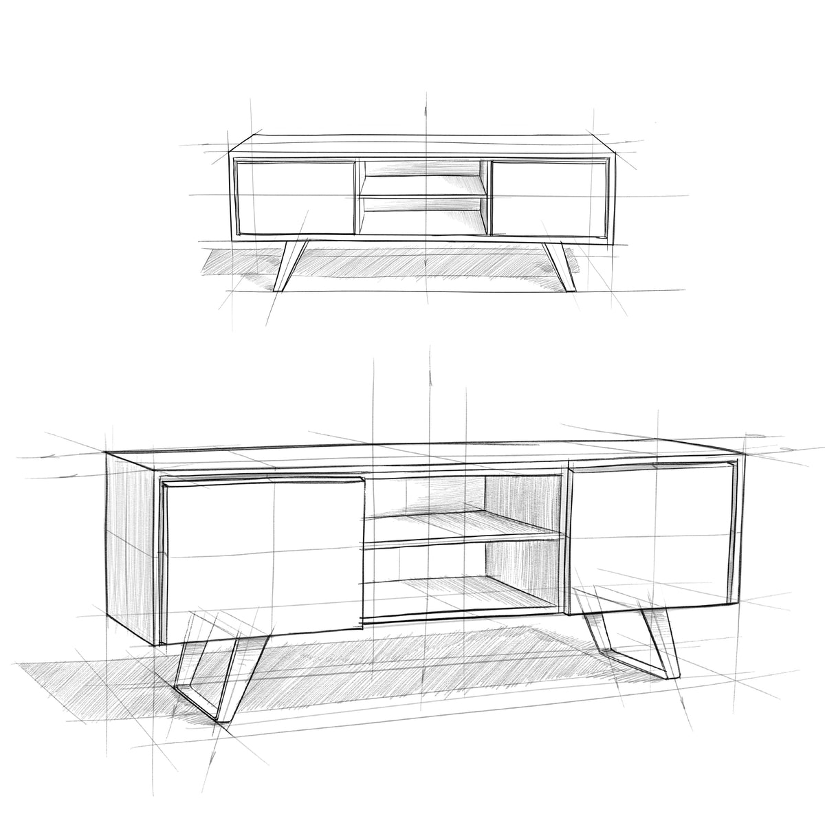 63 inch Oak TV Media Stand F191194