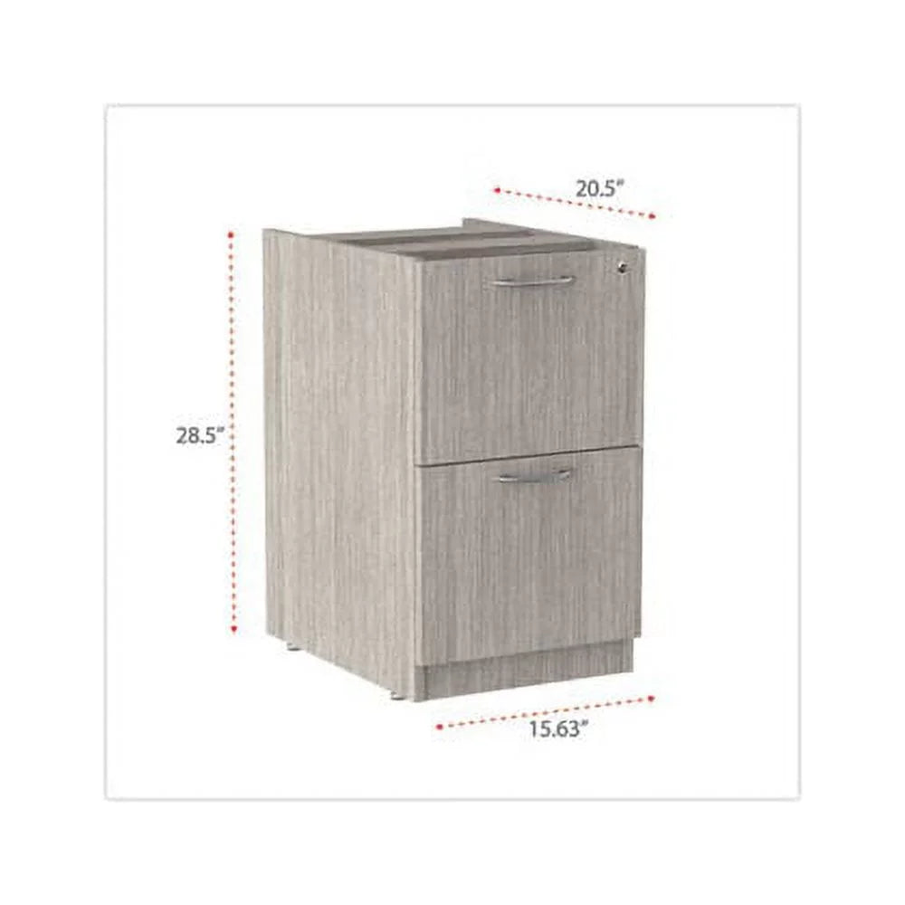 Full Pedestal File 2 Legal/Letter-Size File Drawers Gray W44145