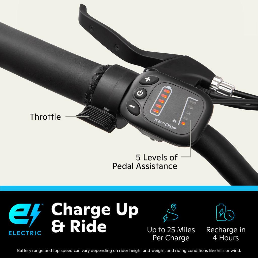 Gray 26-in. Low Step Cruiser Electric Bike Y293243