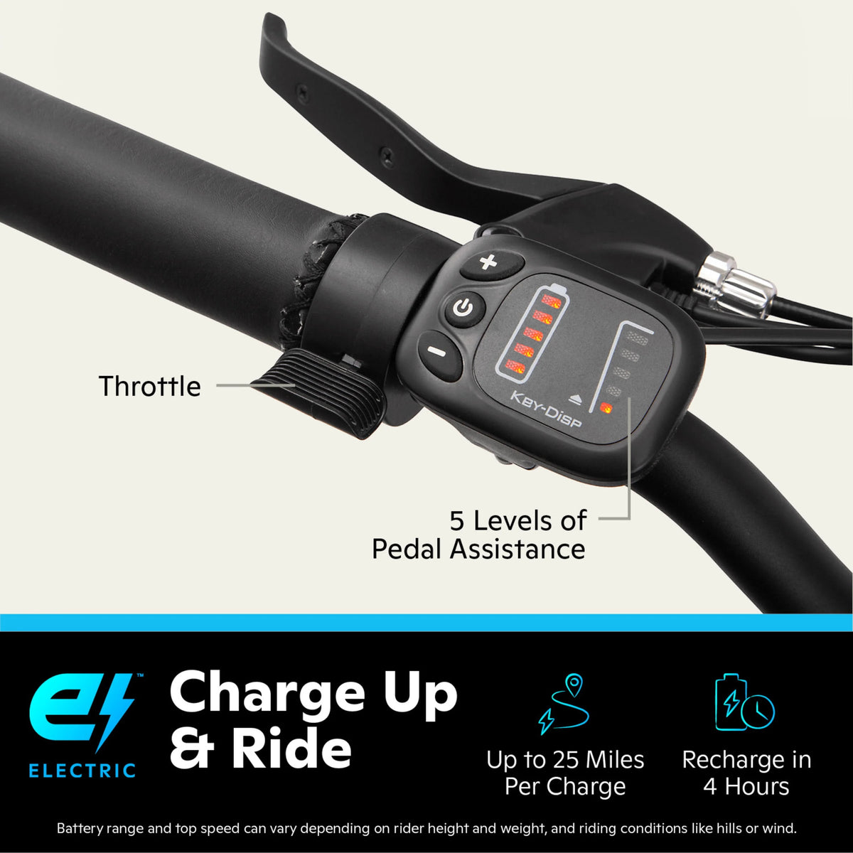 Gray 26-in. Low Step Cruiser Electric Bike Y293243