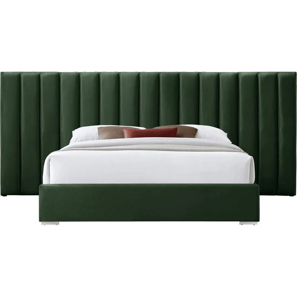 Green Velvet King Bed L1973