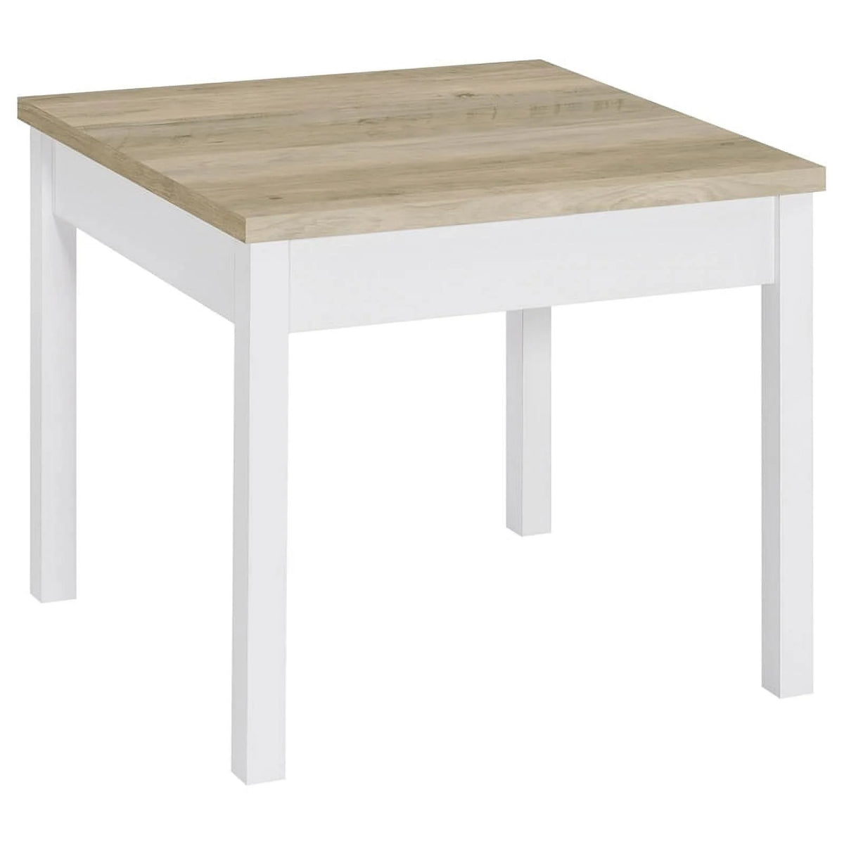 3-piece Pine and White Wood Coffee Table Set U9700