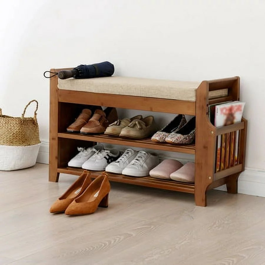 2 Tier Shoe Storage Bench with Drawer H72043