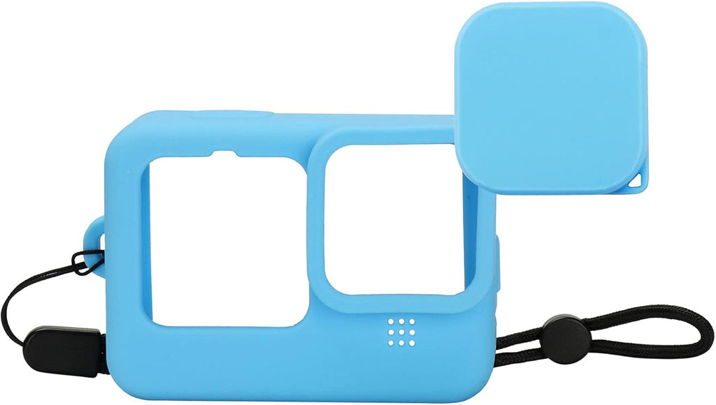 Orange Silicone Protective Case for GoPro Hero 9 with Lens Cap and Lanyard F4684