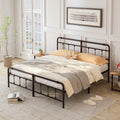 King Size Metal Platform Bed Frame with Headboard/Footboard N16071