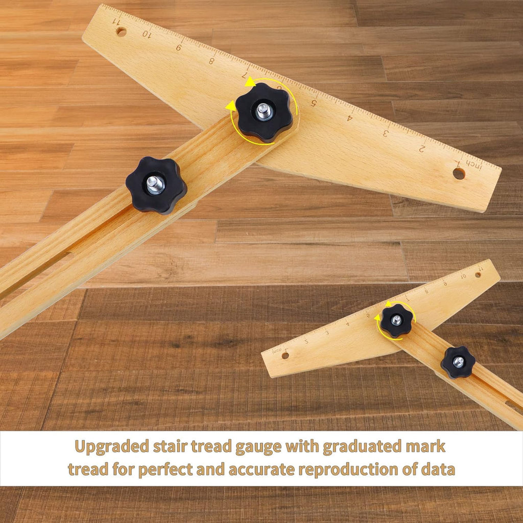 Adjustable Stair Tread Gauge Tool with Scale Pack of 2 V968372