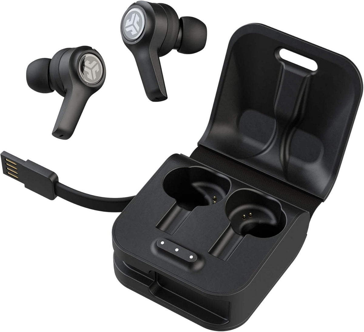 White True Wireless Bluetooth Earbuds with Charging Case T381