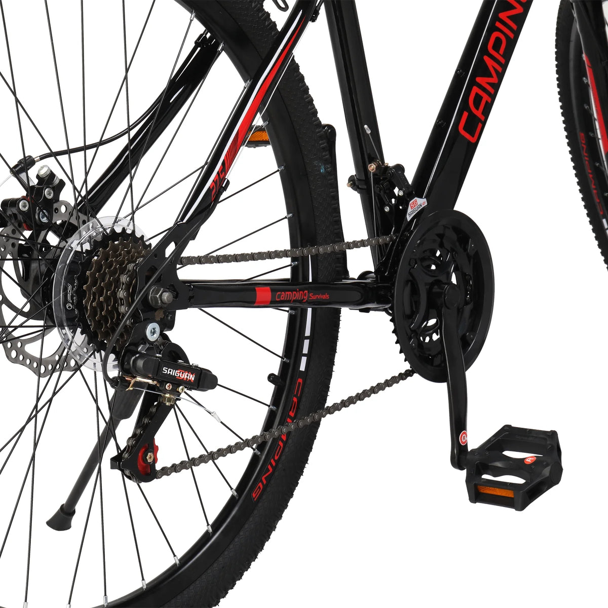 27.5in 21 Speed Mountain Bike with Disc Brakes & Suspension, Black X325156