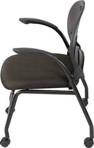 Black 4-Chair Set with Casters A783792