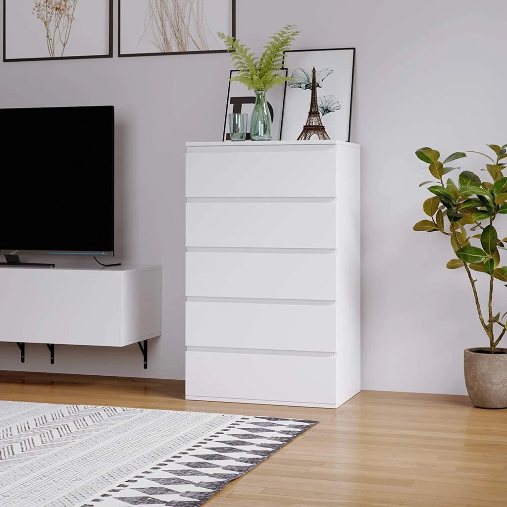 White 4 Drawer Wood Dresser F7033