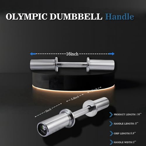 16" Adjustable Dumbbell Handle Pair with Spring Collars I35536