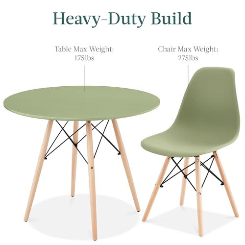 5-Piece Dining Set with 4 Chairs, Plastic Seats, Wooden Legs, Metal Frame H545114