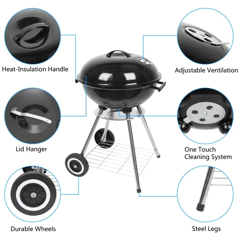 Round Charcoal Stove BBQ Grill B660