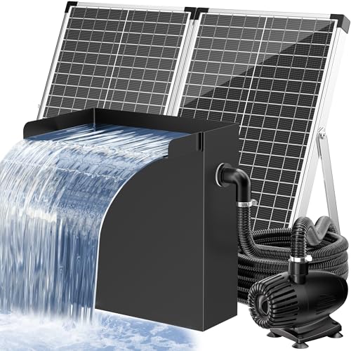 24 Inch Stainless Steel Pond Waterfall Spillway with 1200GPH Pump D6132