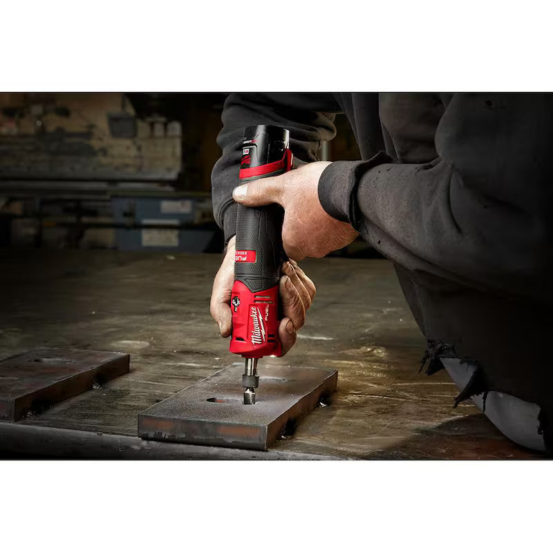 12V Lithium-Ion Brushless Cordless 1/4 in. Straight Die Grinder Kit H736